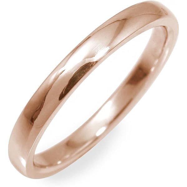 Amazon | アルマ 10金 ホワイトゴールド メンズリング 甲丸リング指輪